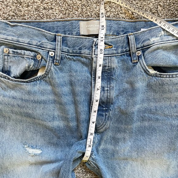 Everlane The Relaxed Straight Fit Denim Jean - Light Wash Size 30 Long - Picture 8 of 10